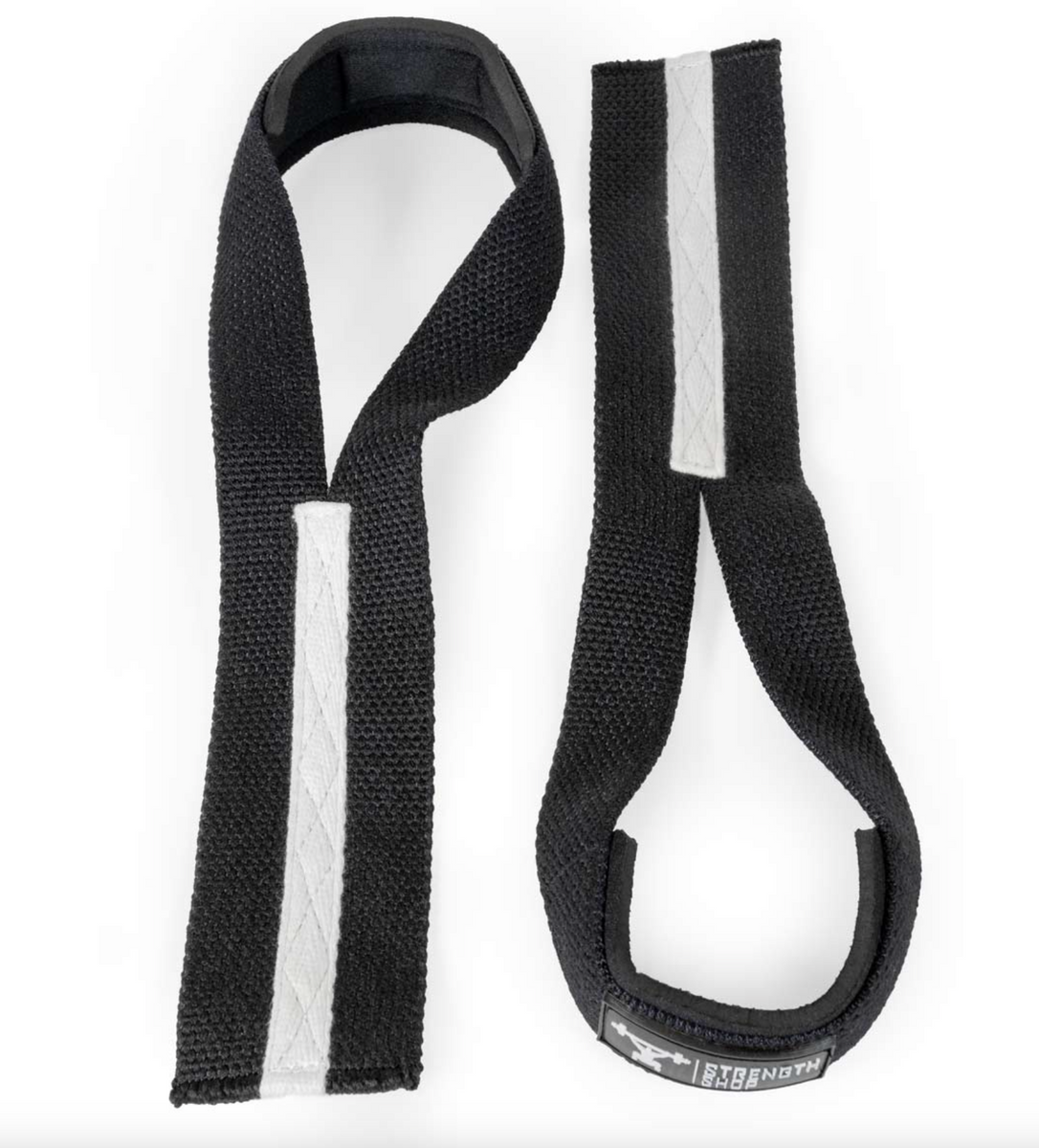 New Olympic Weightlifting Straps BLACK & WHITE Strength Gear New
