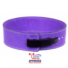 Load image into Gallery viewer, 10mm x 4" Width - Purple Lever Belt - IPF Approved
