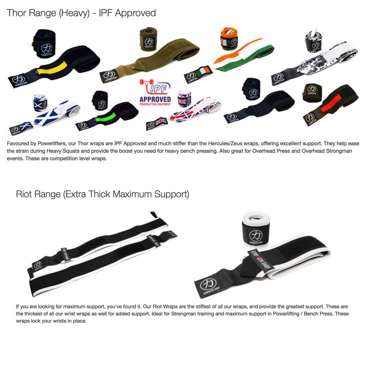 Wrist Wraps IPF Approved Strength Gear New Zealand