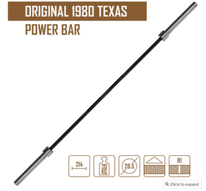 ORIGINAL TEXAS POWER BAR BY BUDDY CAPPS