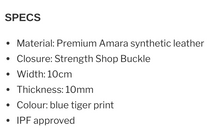 Load image into Gallery viewer, 10mm x 4" Lever Belt - Blue Tiger