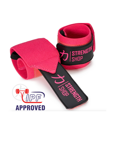 Zeus - Medium Wrist Wraps - Pink - IPF Approved