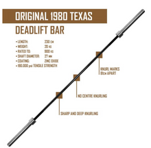 Load image into Gallery viewer, Original Texas Deadlift Bar By Buddy Capps