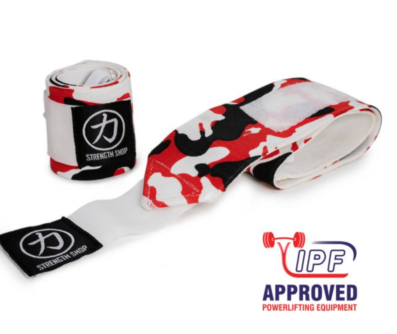 Heavy Wrist Wraps, Black/Red - IPF Approved, Strength Shop