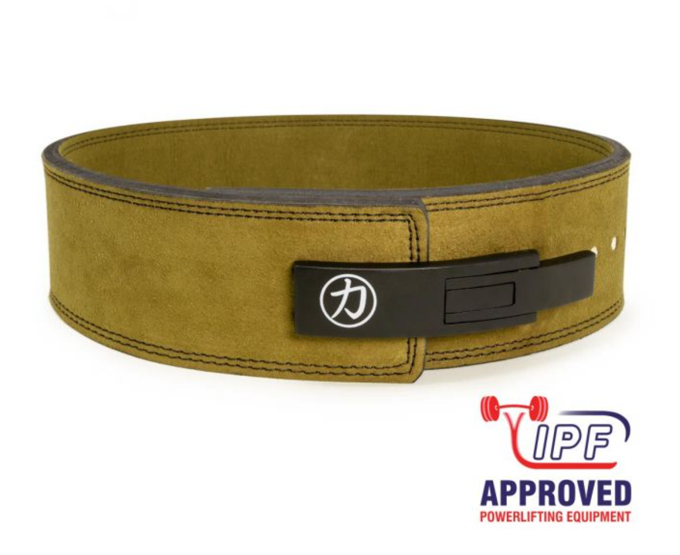 10mm x 4 Lever Belt - Khaki Green - IPF Approved – Strength Gear