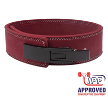 Load image into Gallery viewer, 10mm x 3&quot; Width - Plum Lever Belt - IPF Approved