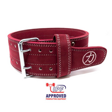 Load image into Gallery viewer, 10mm x 4&quot; Width - Plum Double Prong Belt - IPF Approved